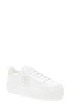 Valentino By Mario Valentino Serena Vlogo Sneaker In White Cream