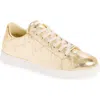 Valentino By Mario Valentino Sofia Vlogo Sneaker In Gold