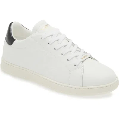 Valentino By Mario Valentino Sofia Vlogo Sneaker In White Black