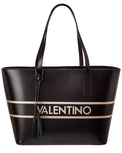 Valentino By Mario Valentino Soho Lavoro Leather Tote In Black