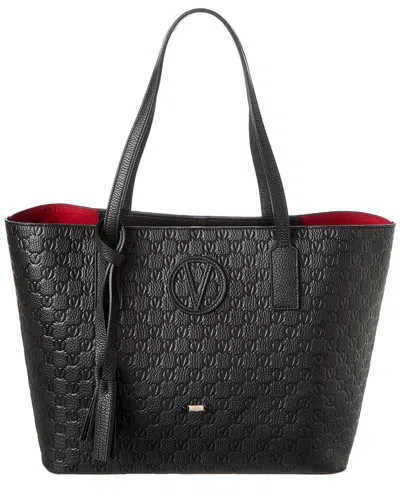 Valentino By Mario Valentino Soho Medallion Leather Tote In Black