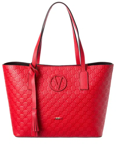 Valentino By Mario Valentino Soho Medallion Leather Tote In Red