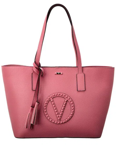 Valentino By Mario Valentino Soho Rock Leather Tote In Brown