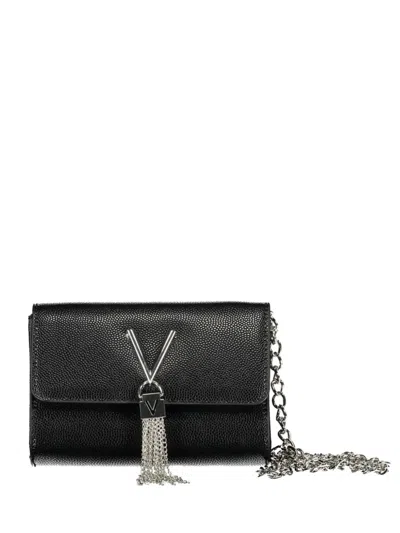 Valentino By Mario Valentino Tassel Logo-plaque Tote Bag In Black
