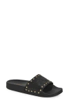 Valentino By Mario Valentino Terry Slide Sandal In Black