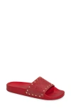 Valentino By Mario Valentino Terry Slide Sandal In Red