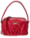 Valentino By Mario Valentino Tinette Diamond Leather Shoulder Bag In Red