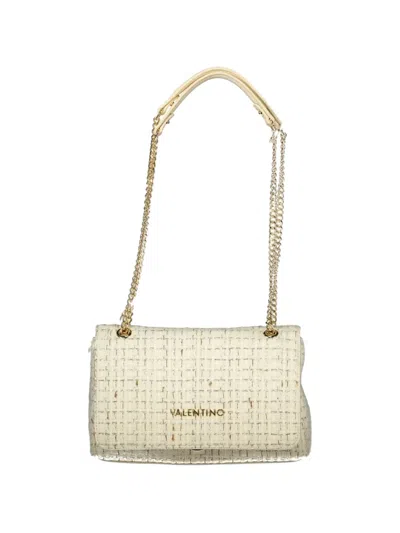 Valentino By Mario Valentino Tweed-effect Shoulder Bag In White