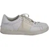 Valentino By Mario Valentino Valentino Accent Band Sneakers In White Leather In White