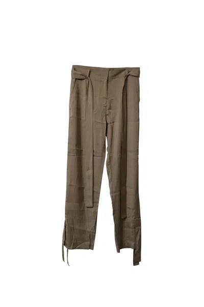 Valentino By Mario Valentino Valentino Belted Pants In Beige Viscose