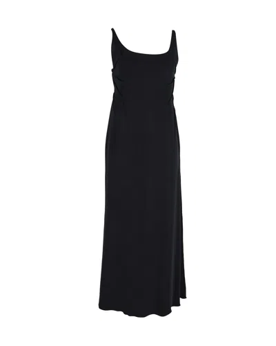 Valentino By Mario Valentino Valentino Garavani Sleeveless Maxi Dress In Black Silk