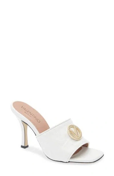 Valentino By Mario Valentino Venere Heeled Sandal In White