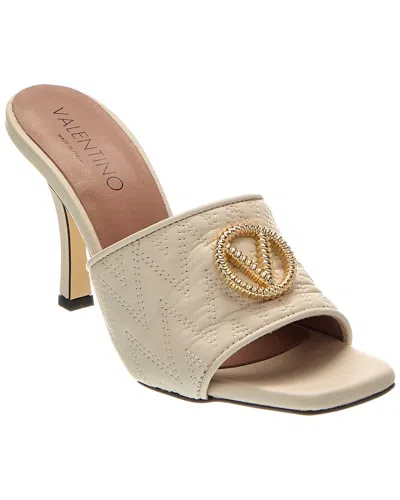 Valentino By Mario Valentino Venere Leather Sandal In White