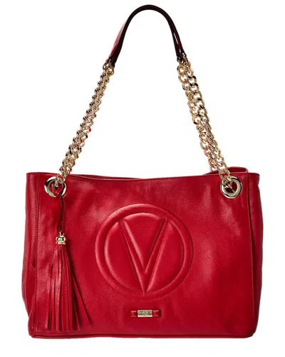 Valentino By Mario Valentino Verra Signature Leather Shoulder Bag In Red