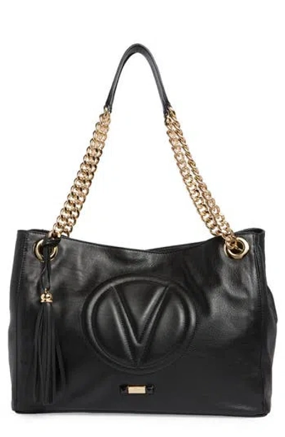 Valentino By Mario Valentino Verra Signature Leather Tote Bag In Black