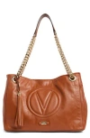 Valentino By Mario Valentino Verra Signature Leather Tote Bag In Brown