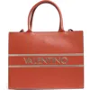 Valentino By Mario Valentino Victoria Gold Leather Tote Bag In Brown