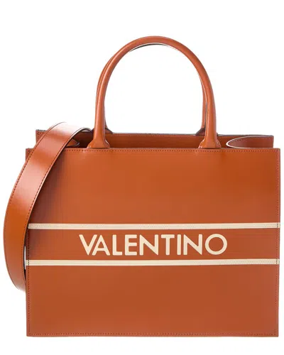 Valentino By Mario Valentino Victoria Lavoro Leather Tote In Orange