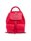 Valentino By Mario Valentino Women's Abraham Monogram Embossed Leather Backpack In Fuego