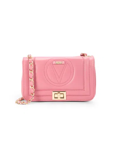 Valentino By Mario Valentino Women's Beatriz Signature Logo Leather Crossbody Bag In Coral Pink