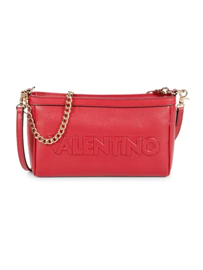 Valentino By Mario Valentino Women's Celia Embossed Leather Crossbody Bag In Tango Red