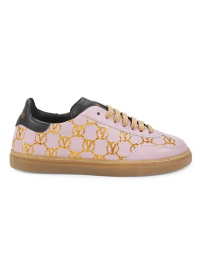 Valentino By Mario Valentino Women's Giuditta Leather Low-top Sneakers In Mauve Gold