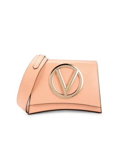 Valentino By Mario Valentino Women's Honey Logo Leather Shoulder Bag In Peach Blush