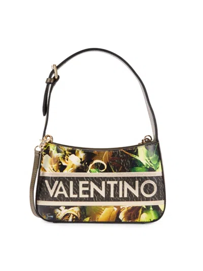 Valentino By Mario Valentino Women's Kai Bouquet Leather Shoulder Bag In Brown