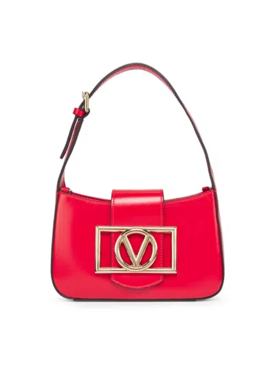 Valentino By Mario Valentino Women's Kai Sup Logo Leather Shoulder Bag In Fuego