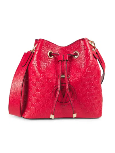 Valentino By Mario Valentino Women's Karl Leather Bucket Bag In Fuego