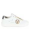VALENTINO BY MARIO VALENTINO WOMEN'S LAURA LOGO LOW TOP LEATHER SNEAKERS