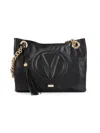 Valentino By Mario Valentino Verra Signature Leather Shoulder Bag In Black