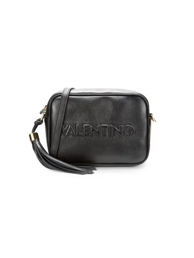 Valentino By Mario Valentino Women's Mia Logo Embossed Shoulder Bag In Black