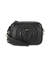 Valentino By Mario Valentino Women's Mia Logo Leather Shoulder Bag In Black