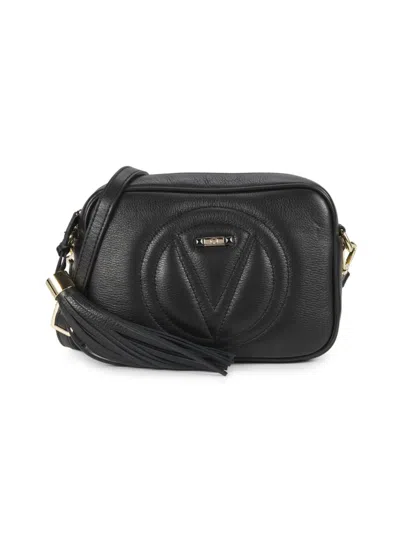 Valentino By Mario Valentino Women's Mia Logo Leather Shoulder Bag In Black