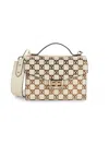 Valentino By Mario Valentino Women's Titti Monogram Leather Top Handle Bag In Milk