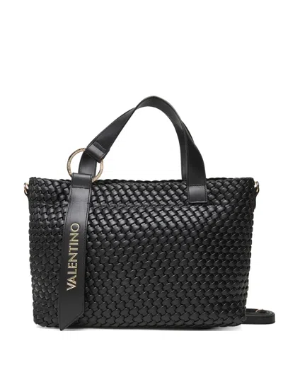 Valentino By Mario Valentino Woven Logo-strap Tote Bag In Red