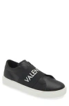 Valentino By Mario Valentino Zeus Slip-on Sneaker In Black White