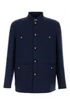 Valentino Double Wool Jacket With Mandarin Collar