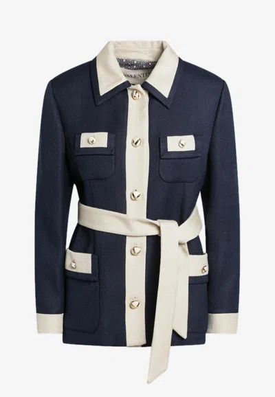 VALENTINO CABAN BELTED SHORT COAT