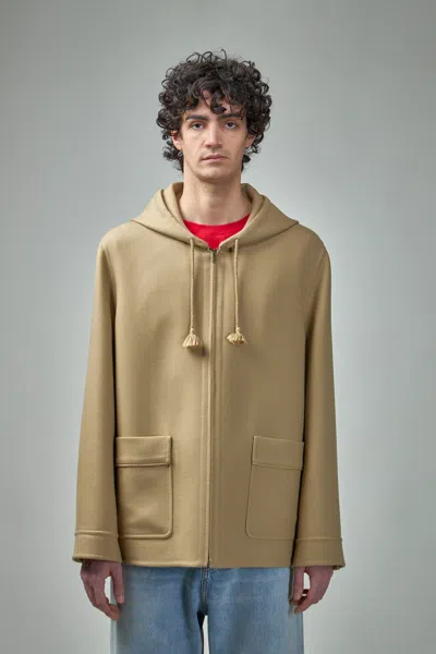 Valentino Caban Double Notturno Jacket In Brown