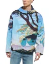 Valentino Caban Hoodie In Blue