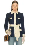 Valentino Caban Jacket In Blue