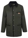 Valentino Garavani Olive Quilted Jacket With Vlogo Patch In Green