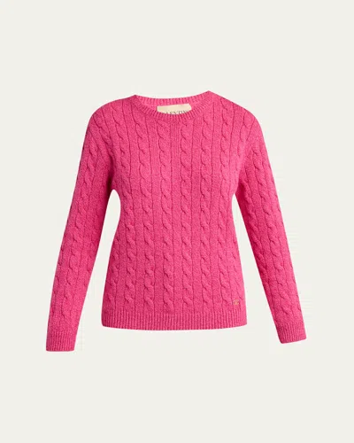 Valentino Cable-knit Virgin Wool Sweater In Blue