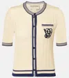 Valentino Cable-knit Linen-blend Cardigan