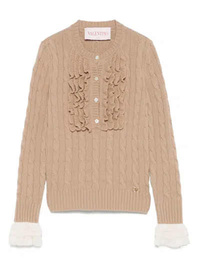 Valentino Pullover Mit Zopfmuster