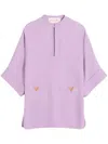 Valentino Light Purple Vlogo Mini Dress In Violett