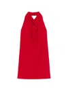 Valentino Womens Paris Halter-neck Silk-crepe Mini Dress In Red