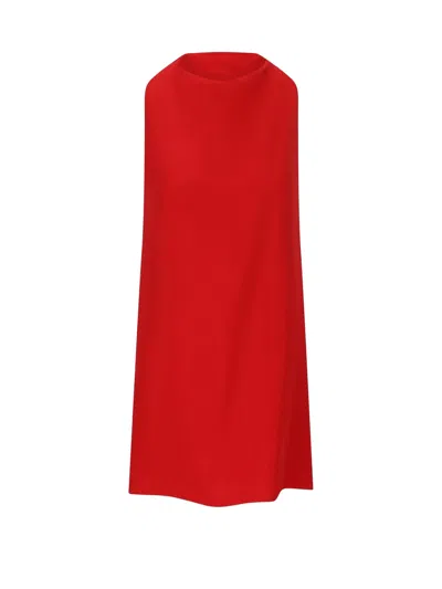 Valentino Cady Couture Dress In Red